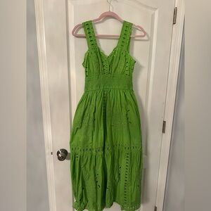 Rails Bright Green Eyelet Maxi Dress
